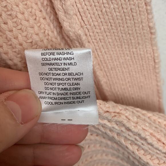 Sabo Skirt womens Large knit wrap sweater dress elle tie waist pink v neck - Picture 12 of 14